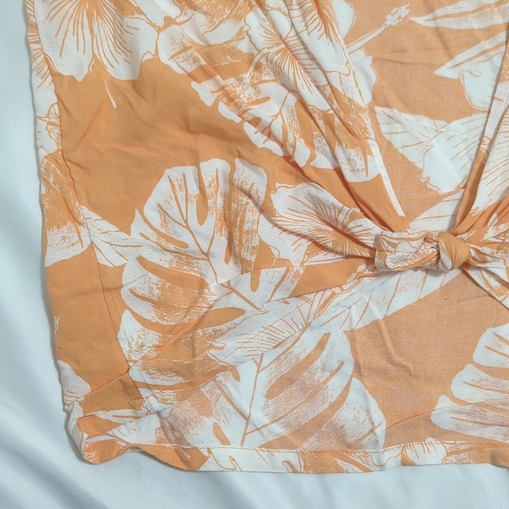 NWT ROXY Golden Shore Short Top, Color Orange/White Size S - Picture 5 of 14